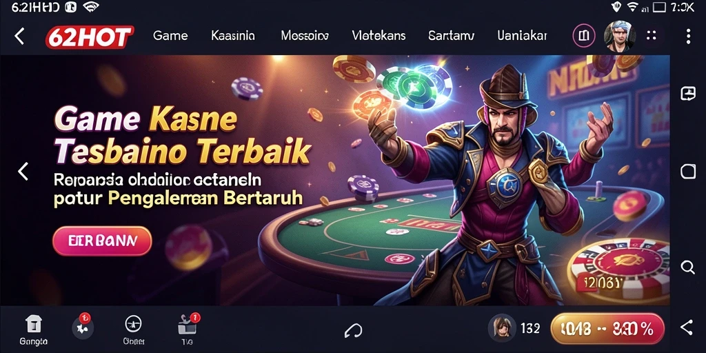 Tampilan menarik dari gameplay Kasino di 62HOT.