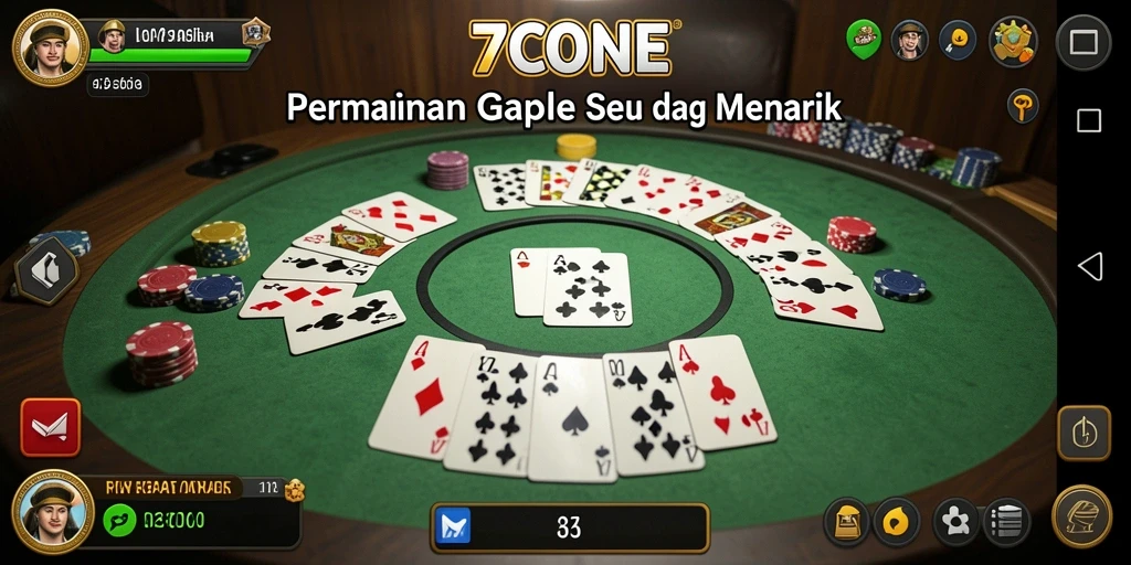 Tampilan gameplay Gaple yang menarik dan interaktif.