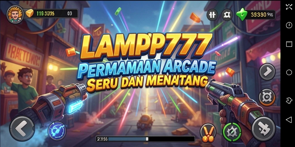 Tampilan gameplay menegangkan dalam LAMPU777 dengan efek visual yang memukau.