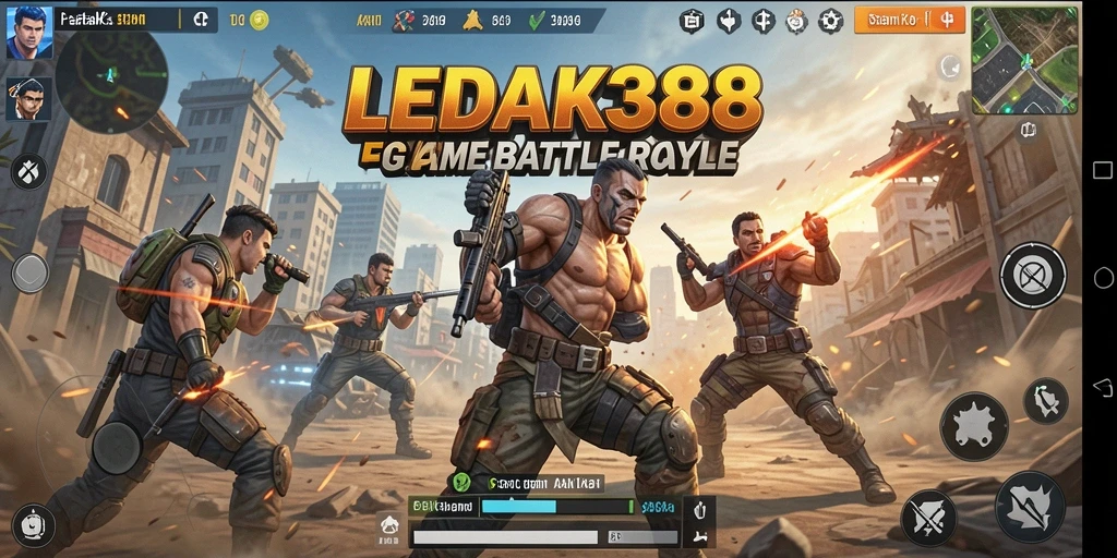 Tampilan gameplay menegangkan di <strong>LEDAK388</strong> dengan aksi Battle Royale.