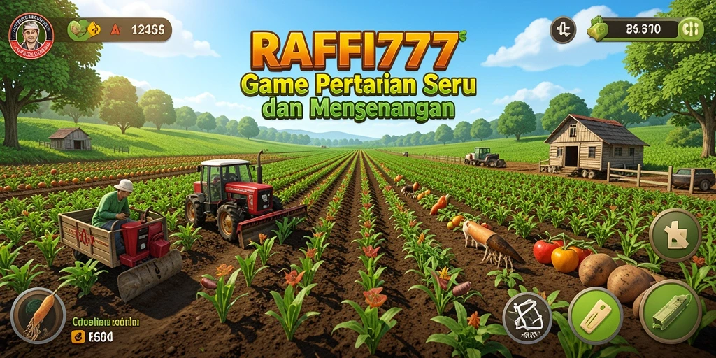 Screenshot utama dengan gameplay pertanian yang menarik di RAFFI777.