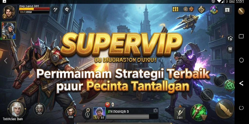 Tangkapan layar gameplay SUPERVIP menampilkan aksi strategi yang mendebarkan.